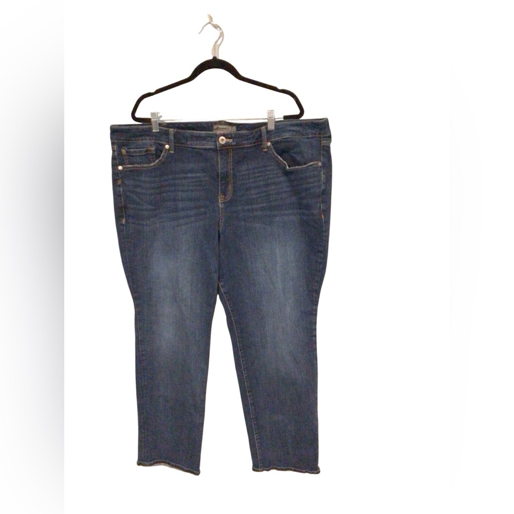 Torrid Crop Boyfriend Womens Sz 24R Vintage Stretch Denim High Rise Jeans